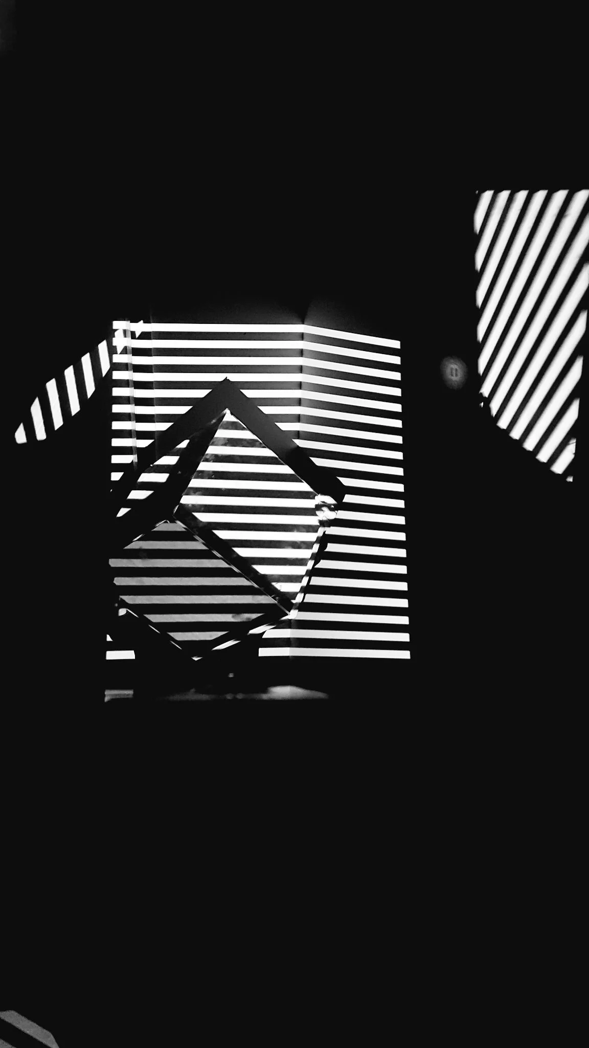 Striped light study on dome mirror, 8