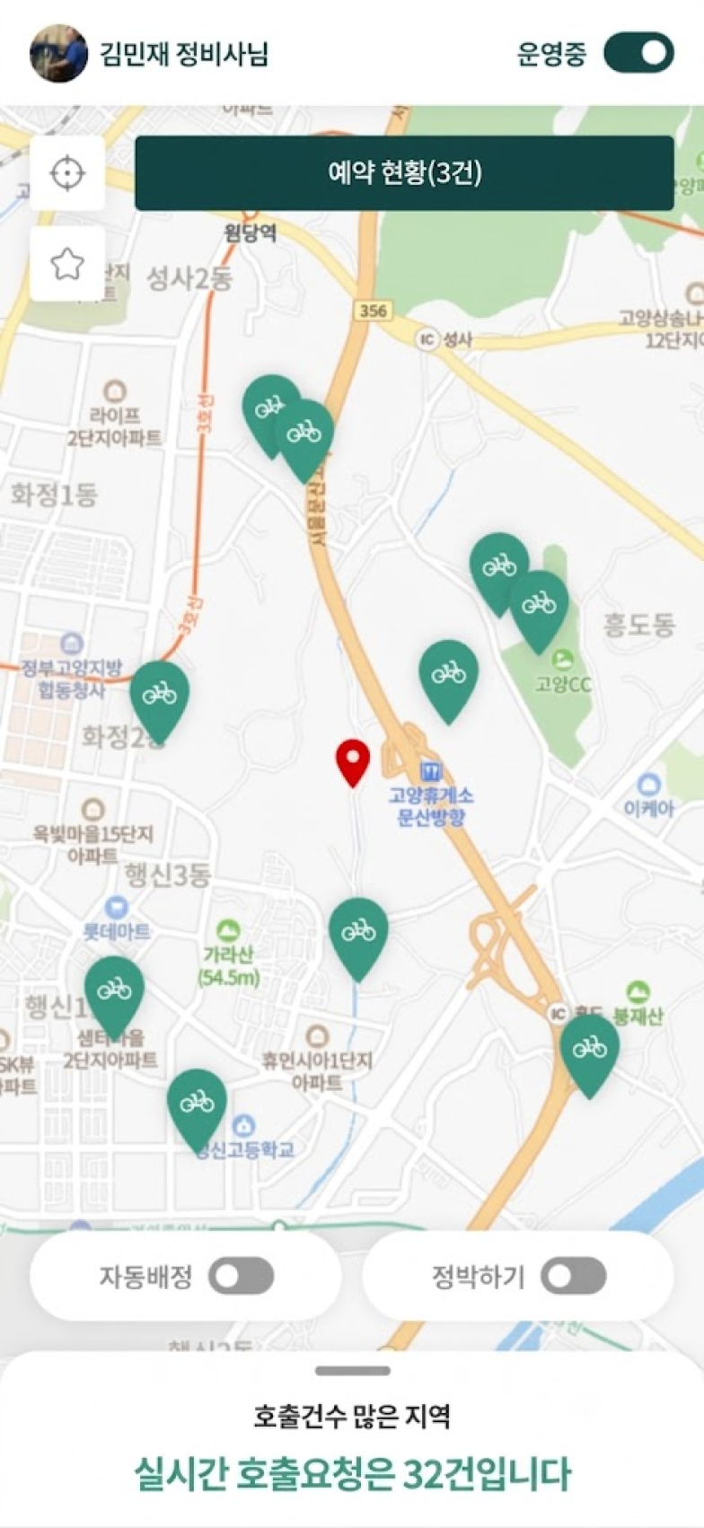 Demand heatmap